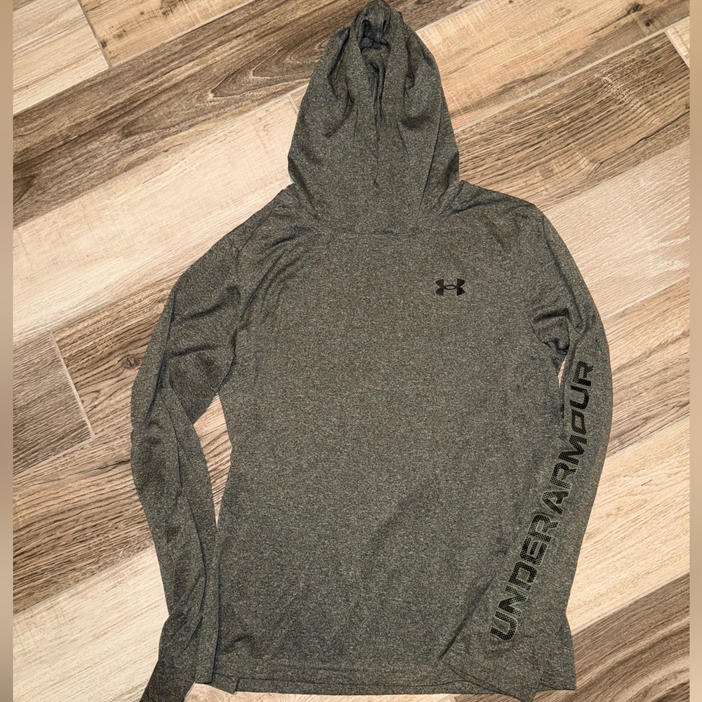 Under Armour Charcoal Heather YXL Hoodie EUC